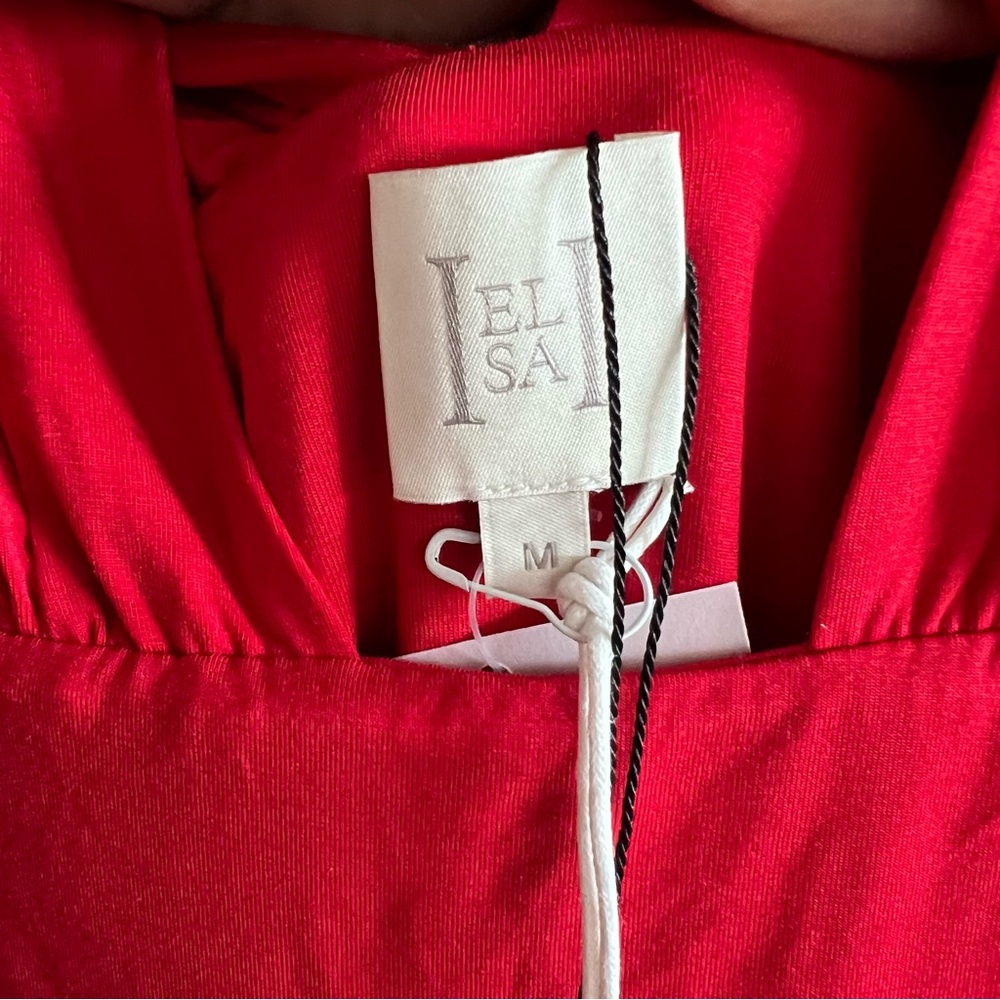 Helsa Jersey Deep V Maxi Dress in Chile Size Medium NEW! New with tags! - Picture 6 of 10